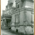 Fregment elewacji pałacu od str. podjazdu, 1961 r.